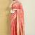 Pink pink & gold-toned ethnic motifs zari saree