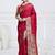 Pink woven design ethnic motifs kanjeevaram saree