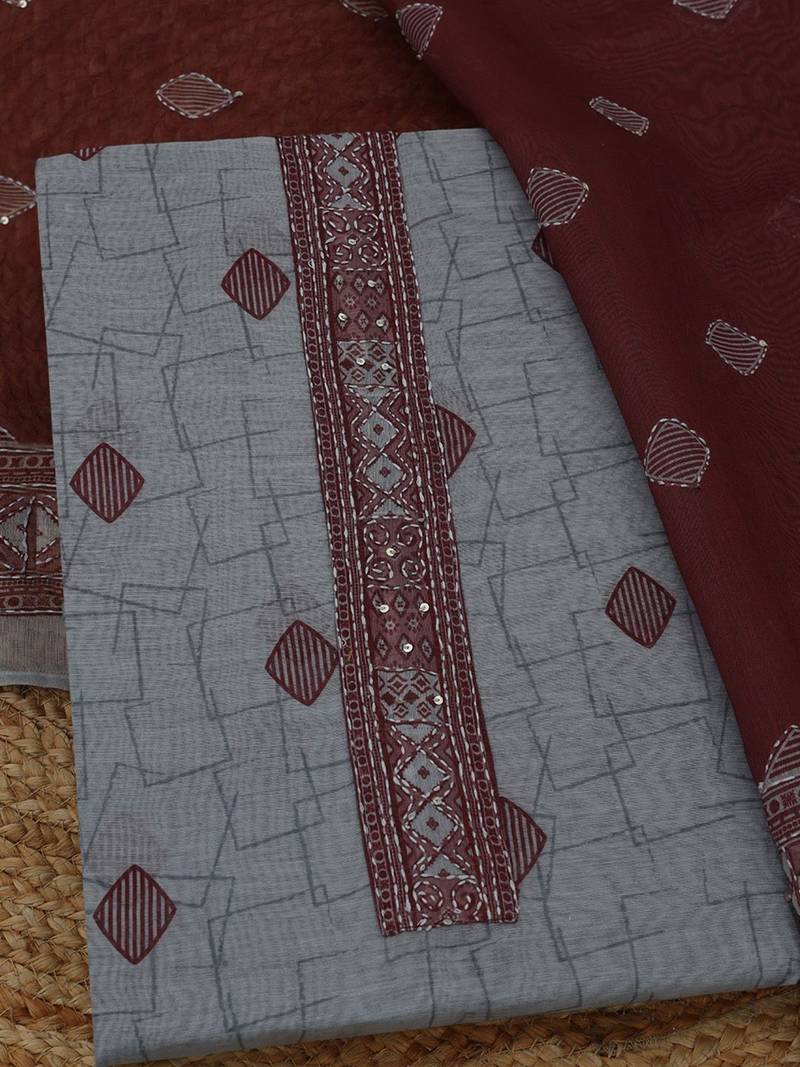 printed unstitched dress material