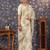 Off white floral printed organza sarees