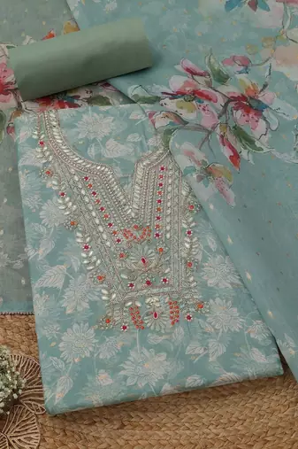 printed unstitched dress material