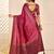Burgundy jamdani woven design saree with blouse piece