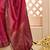 Burgundy jamdani woven design saree with blouse piece