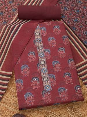 printed  cotton unstitched dress material 1
