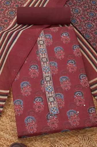 printed  cotton unstitched dress material