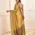 Gold jamdani woven design saree with blouse piece