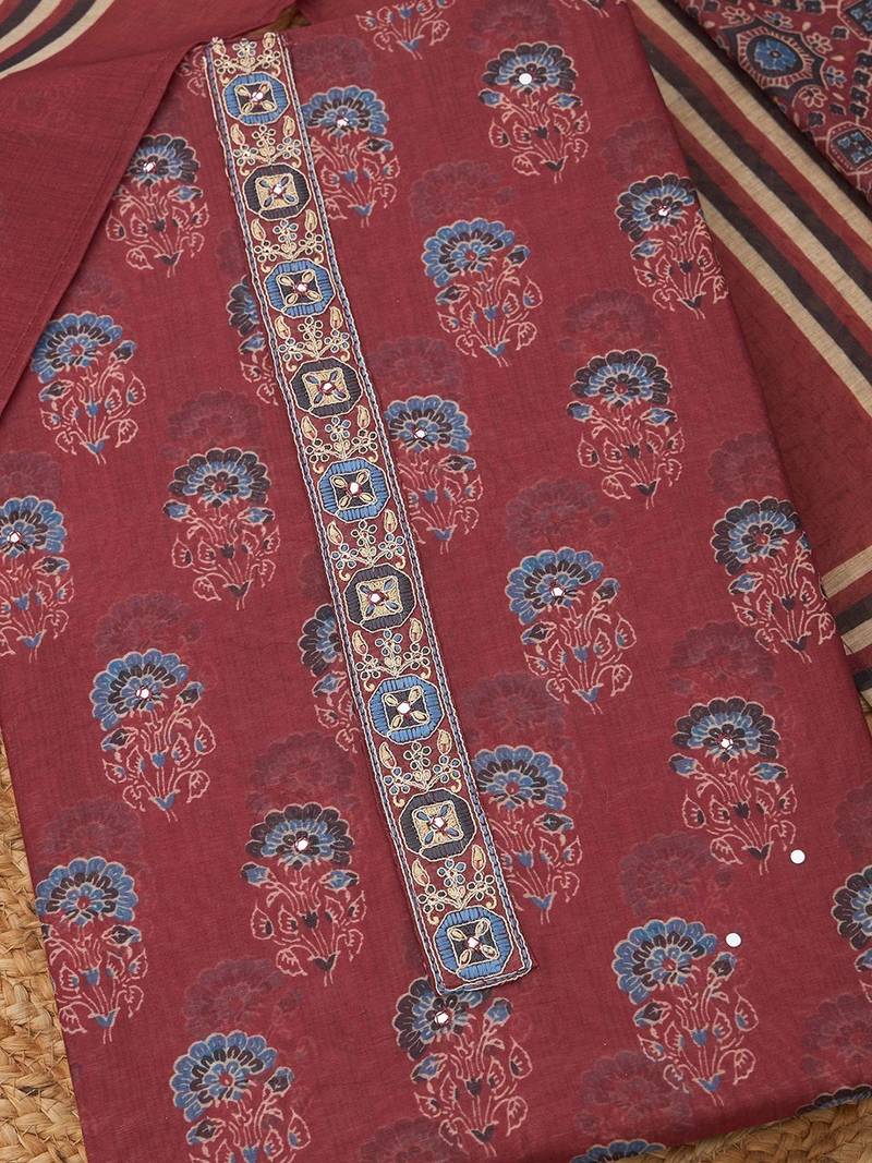 printed  cotton unstitched dress material
