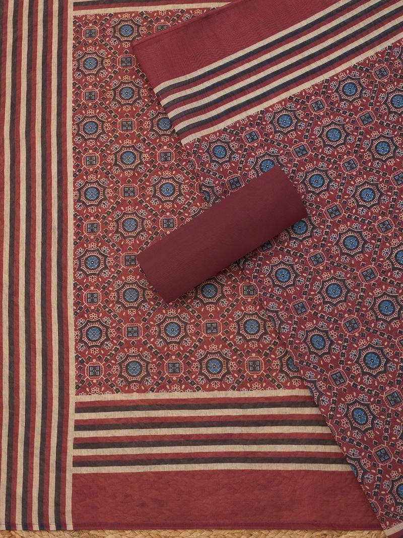 printed  cotton unstitched dress material