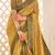 Gold jamdani woven design saree with blouse piece