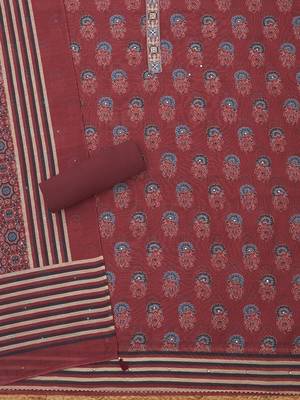 printed  cotton unstitched dress material 4