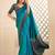 Blue woven design jamdani saree with blouse piece