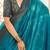 Blue woven design jamdani saree with blouse piece