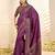 Purple jamdani woven design saree with blouse piece