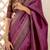 Purple jamdani woven design saree with blouse piece