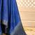 Blue jamdani woven design saree with blouse piece