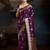 Purple woven design zari kanjeevaram saree with unstitched blouse