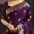 Purple woven design zari kanjeevaram saree with unstitched blouse