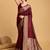Maroon art silk woven design zari kanjivaram saree with unstitched blouse piece