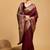 Maroon art silk woven design zari kanjivaram saree with unstitched blouse piece
