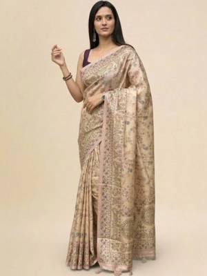 Pink tussar silk tan sarees 1