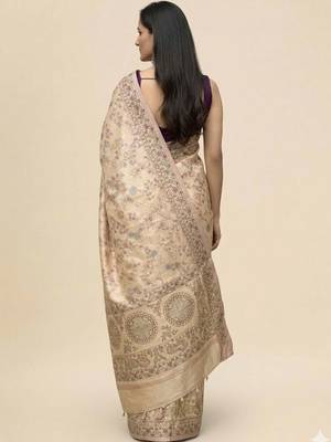 Pink tussar silk tan sarees 2