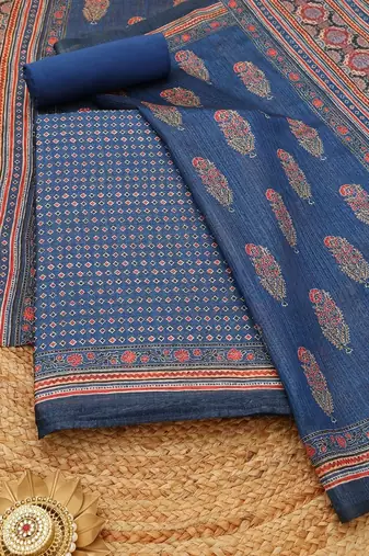 floral printed unstitched dress material