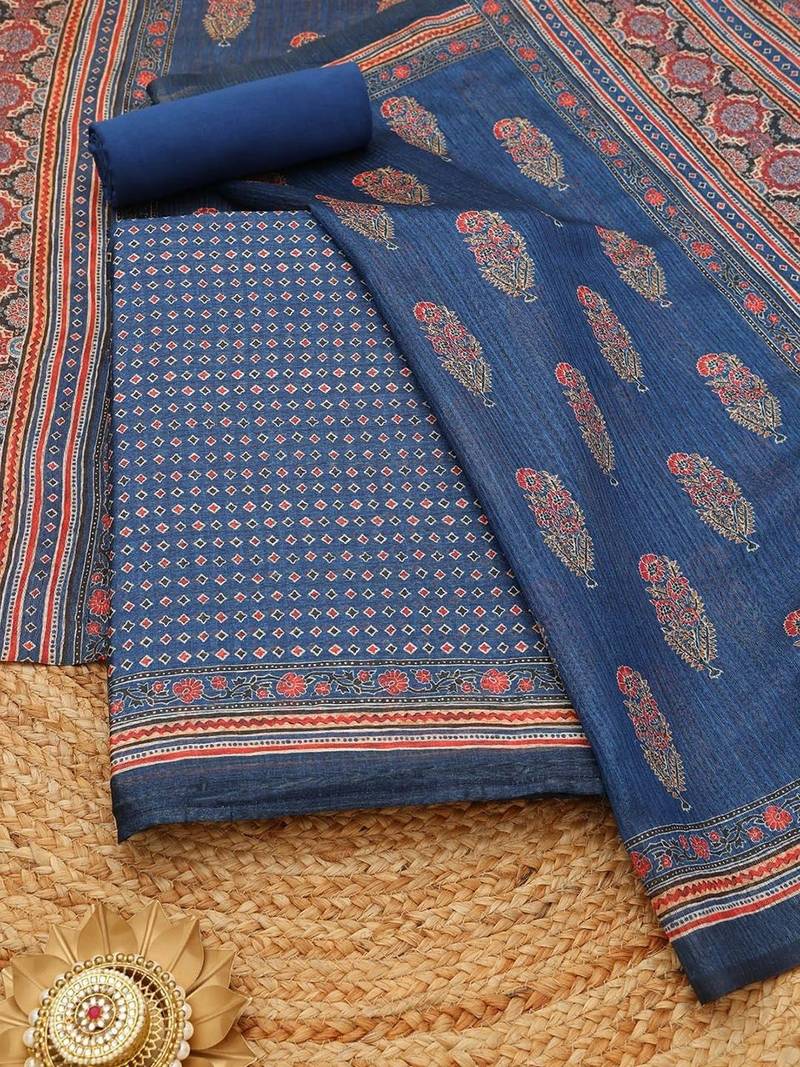 floral printed unstitched dress material