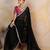 Black embellished sequinned pure georgette saree