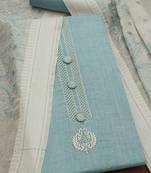 floral embroidered thread work unstitched dress material
