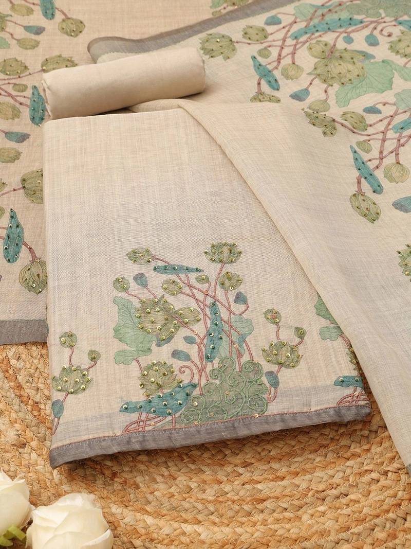 printed unstitched dress material
