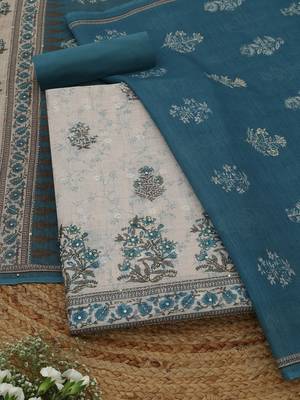 printed linen unstitched dress material 1