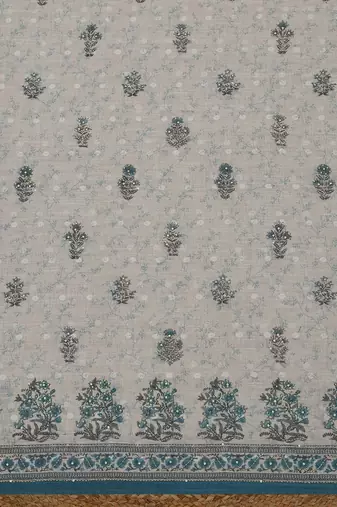printed linen unstitched dress material