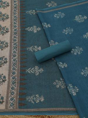 printed linen unstitched dress material 3