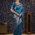 Blue woven design ethnic motifs heavy work banarasi saree