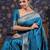 Blue woven design ethnic motifs heavy work banarasi saree