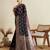 Purple zari woven design saree with unstitched blouse
