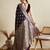 Purple zari woven design saree with unstitched blouse