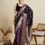 Purple zari woven design saree with unstitched blouse