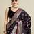 Purple zari woven design saree with unstitched blouse