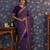 Violet embroidered heavy work saree