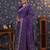 Violet embroidered heavy work saree
