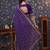 Violet embroidered heavy work saree