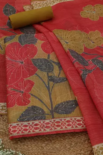 printed unstitched dress material