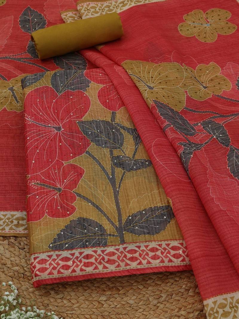 printed unstitched dress material