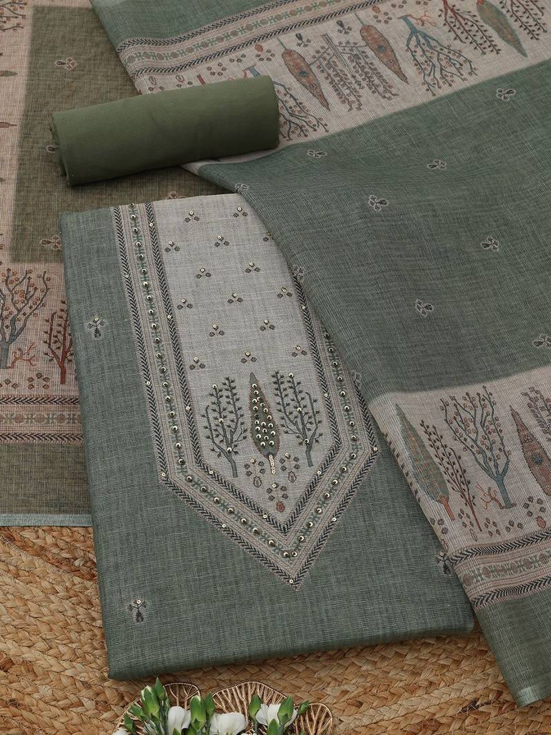 printed unstitched dress material
