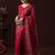 Pink ethnic motifs block print saree with matching blouse