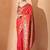 Orange woven design banarasi sarees with blouse piece