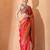 Orange woven design banarasi sarees with blouse piece