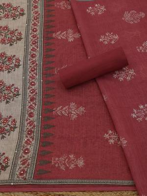 printed linen unstitched dress material 3