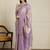 Purple ethnic motifs woven design chanderi saree with unstitched blouse